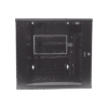 Gabinete PanZone de Montaje en Pared, de 19in, Puerta con Ventana de Seguridad, 12 UR, 762mm de Profundidad, Color Negro Gabinete PanZone de Montaje en Pared, de 19in, Puerta con Ventana de Seguridad, 12 UR, 762mm de Profundidad, Color Negro