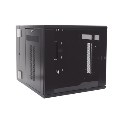 Gabinete PanZone de Montaje en Pared, de 19in, Puerta con Ventana de Seguridad, 12 UR, 762mm de Profundidad, Color Negro Gabinete PanZone de Montaje en Pared, de 19in, Puerta con Ventana de Seguridad, 12 UR, 762mm de Profundidad, Color Negro