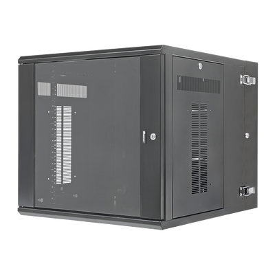 Gabinete PanZone de Montaje en Pared, de 19in, Puerta con Ventana de Seguridad, 12 UR, 762mm de Profundidad, Color Negro Gabinete PanZone de Montaje en Pared, de 19in, Puerta con Ventana de Seguridad, 12 UR, 762mm de Profundidad, Color Negro