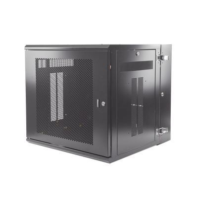 Gabinete PanZone de Montaje en Pared, de 19in, Puerta Ventilada, 12 UR, 635mm de Profundidad, Color Negro Gabinete PanZone de Montaje en Pared, de 19in, Puerta Ventilada, 12 UR, 635mm de Profundidad, Color Negro