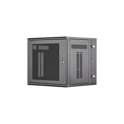 Gabinete PanZone de Montaje en Pared, de 19in, Puerta Ventilada, 12 UR, 635mm de Profundidad, Color Negro Gabinete PanZone de Montaje en Pared, de 19in, Puerta Ventilada, 12 UR, 635mm de Profundidad, Color Negro