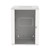 Gabinete PanZone de Montaje en Pared, de 19in, Puerta con Ventana de Seguridad, 18 UR, 762mm de Profundidad, Color Blanco