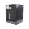 Gabinete PanZone de Montaje en Pared, de 19in, Puerta con Ventana de Seguridad, 18 UR, 635mm de Profundidad, Color Negro Gabinete PanZone de Montaje en Pared, de 19in, Puerta con Ventana de Seguridad, 18 UR, 635mm de Profundidad, Color Negro