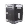Gabinete PanZone de Montaje en Pared, de 19in, Puerta con Ventana de Seguridad, 18 UR, 635mm de Profundidad, Color Negro Gabinete PanZone de Montaje en Pared, de 19in, Puerta con Ventana de Seguridad, 18 UR, 635mm de Profundidad, Color Negro