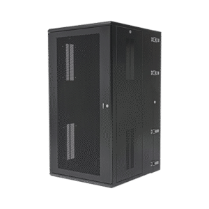 Gabinete PanZone de Montaje en Pared, de 19in, Puerta Ventilada, 26 UR, 762mm de Profundidad, Color Negro