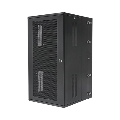 Gabinete PanZone de Montaje en Pared, de 19in, Puerta Ventilada, 26 UR, 762mm de Profundidad, Color Negro