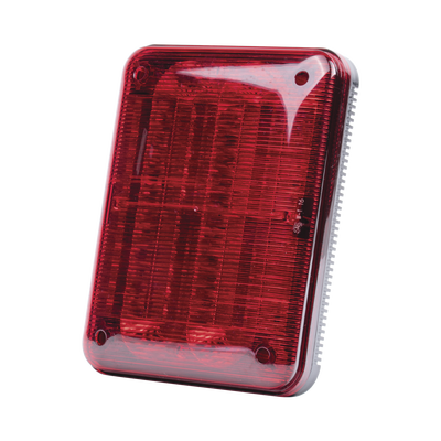 Luz de advertencia Quadraflare LED, Flasher Integrado y Mica de color Rojo