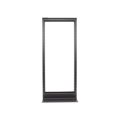 Rack de Dos Postes Estándar de 19 in, Rieles Numerados y Roscados #12-24, Fabricado en Aluminio, 24 Unidades de Rack, Color Negro Rack de Dos Postes Estándar de 19 in, Rieles Numerados y Roscados #12-24, Fabricado en Aluminio, 24 Unidades de Rack, Color Negro