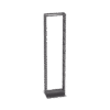 Rack de Dos Postes Estándar de 19 in, Rieles Numerados y Roscados #12-24, 6 in de Profundidad, Fabricado en Acero, 45 Unidades de Rack, Color Negro