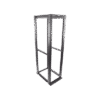 Rack de Cuatro Postes Estándar de 19", Rieles Numerados y Roscados #12-24, Profundidad Máxima de 30 in, 45 Unidades de Rack, Color Negro