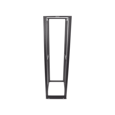 Rack de Cuatro Postes Estándar de 19", Rieles Numerados y Roscados #12-24, Profundidad Máxima de 30 in, 45 Unidades de Rack, Color Negro