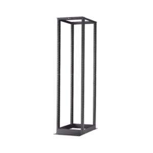 Rack de Cuatro Postes Estándar de 19", Rieles Numerados y Roscados #12-24, Profundidad Máxima de 23 in, 45 Unidades de Rack, Color Negro Rack de Cuatro Postes Estándar de 19", Rieles Numerados y Roscados #12-24, Profundidad Máxima de 23 in, 45 Unidades de Rack, Color Negro