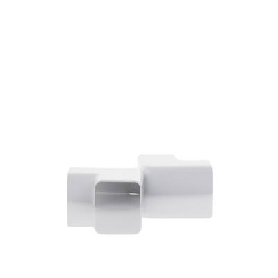 Conexión en ángulo recto "L", para uso con canaleta LD10, material ABS, Color Blanco Conexión en ángulo recto "L", para uso con canaleta LD10, material ABS, Color Blanco