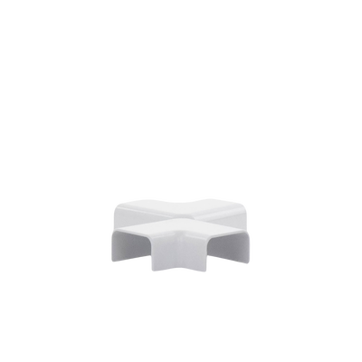 Conexión en ángulo recto "L", para uso con canaleta LD10, material ABS, Color Blanco Conexión en ángulo recto "L", para uso con canaleta LD10, material ABS, Color Blanco