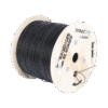 Carrete de 2 km de Fibra Óptica Aérea redonda (Figura 0) G.657B3 tipo Drop, Monomodo, 1 hilo, forro de 3 mm, Span 100 m