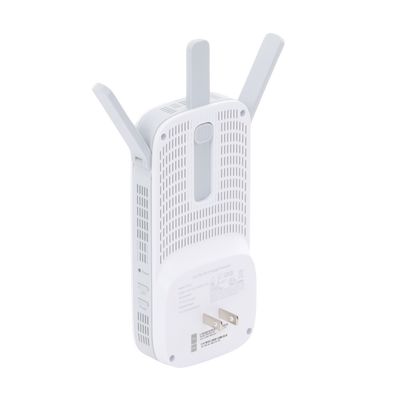 Repetidor / Extensor de Cobertura WiFi AC, 1750 Mbps, doble banda 2.4 GHz y 5 GHz, con 1 puerto 10/100/1000 Mbps, 3 antenas externas