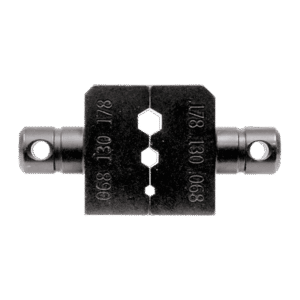 Dado para Plegar Conectores de Anillo con Mordaza Hex. de 0.068", 0.130" y 0.178" en LMR-100A, RG-174/U y RG-316/U. Dado para Plegar Conectores de Anillo con Mordaza Hex. de 0.068", 0.130" y 0.178" en LMR-100A, RG-174/U y RG-316/U.