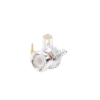 Conector BNC Macho de Anillo Plegable para Cable LMR-195, RG-58/U, RG-142/U, Plata/Oro/Teflón.