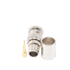 Conector BNC Macho de Anillo Plegable para RG-8/U, LMR-400, 9913, CNT-400, Níquel/ Oro/ Teflón.