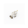 Conector BNC Hembra de Montaje Frontal D-Plano, Soldable, Rondana de Seguridad, Níquel/ Oro/ Delrin.