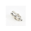 Conector BNC Hembra a 50 Ohm, Montaje Frontal en D-Plano, Anillo Plegable para Cables RG-174/U y RG-316/U, Niquel/ Oro/ Teflón.