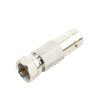 Adaptador en Línea para Video, de Conector BNC Hembra a F Macho, 75 Ohm, Níquel/ Oro/ Delrin.
