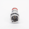 Conector BNC Macho en 75 Ohm, Montaje de Compresión Axial para Cable Coaxial RG-6/U, Níquel/ Oro/ Teflón.