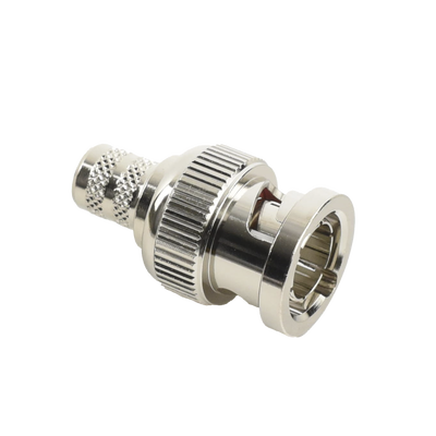Conector BNC Macho de Anillo Plegable para Cable RG-6, Níquel/ Oro/ Teflón. Conector BNC Macho de Anillo Plegable para Cable RG-6, Níquel/ Oro/ Teflón.