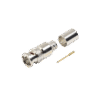 Conector BNC Macho de 75 Ohm, Anillo Plegable, para Cable 8238, RG-11/U, Níquel/ Oro/ Teflón.