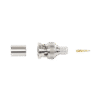 Conector BNC Macho de Anillo Plegable para Cable Belden 8281 tipo RG-59/U, Níquel/ Oro/ Delrin.