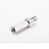 Conector BNC Hembra en 75 Ohm, Tipo Roscable para cable Coaxial RG-59/U, Níquel/ Plata/ Delrin.