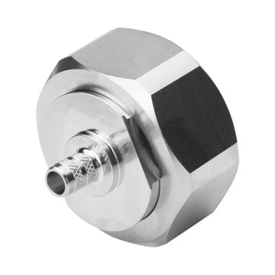 Conector DIN 7-16 Macho de Pin Cautivo, Anillo Plegable para Cable RG-8/X, LMR-240, Bronce Blanco/ Plata/ Teflón.​ Conector DIN 7-16 Macho de Pin Cautivo, Anillo Plegable para Cable RG-8/X, LMR-240, Bronce Blanco/ Plata/ Teflón.​