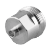 Conector 4.1/9.5 Hembra para Soldar en Cable TFT-402LF, Grupo SR2, Bronce Blanco/ Plata/ Teflón.