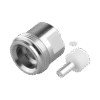Conector 4.1/9.5 Hembra para Soldar en Cable TFT-402LF, Grupo SR2, Bronce Blanco/ Plata/ Teflón.