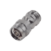 Adaptador en Línea de Conector 4.3-10 Hembra a N Macho, Bronce Blanco/ Plata/ Teflón.