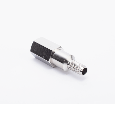 Conector FME Macho de anillo plegable para cable RG-58/U, Niquel/ Oro/ Teflón.