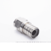 Conector F Macho, 75 Ohm, Plegable para Cable RG-6/U sin pin, Niquel/Polietileno.