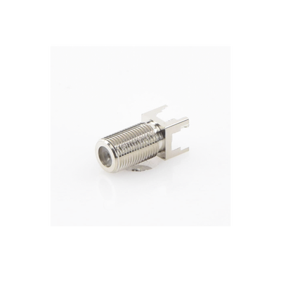 Conector F Hembra para PCB de Montaje Vertical, Níquel/ Estaño/ Polietileno. Conector F Hembra para PCB de Montaje Vertical, Níquel/ Estaño/ Polietileno.