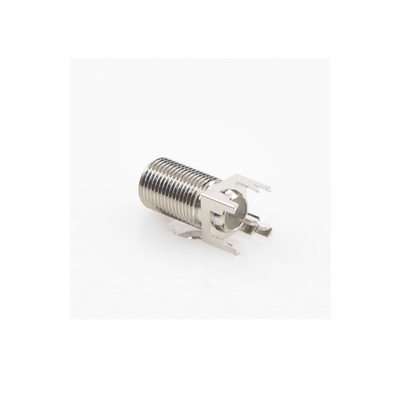 Conector F Hembra para PCB de Montaje Vertical, Níquel/ Estaño/ Polietileno. Conector F Hembra para PCB de Montaje Vertical, Níquel/ Estaño/ Polietileno.