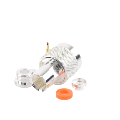 Conector N Macho de Rosca para RG-58/U, RG-142/U, Plata/ Oro/ Teflón. Conector N Macho de Rosca para RG-58/U, RG-142/U, Plata/ Oro/ Teflón.