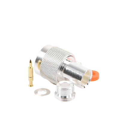 Conector N Macho de Rosca para RG-58/U, RG-142/U, Plata/ Oro/ Teflón. Conector N Macho de Rosca para RG-58/U, RG-142/U, Plata/ Oro/ Teflón.