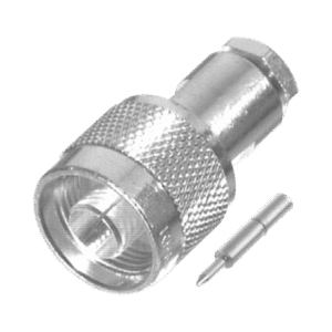 Conector N Macho de Rosca para LMR-200, Cables del Grupo C2, Plata/ Oro/ Teflón.