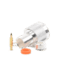 Conector N Macho de Rosca para Cables RG-8/X, LMR-240, BELDEN 9258, Plata / Oro / Teflón. Conector N Macho de Rosca para Cables RG-8/X, LMR-240, BELDEN 9258, Plata / Oro / Teflón.