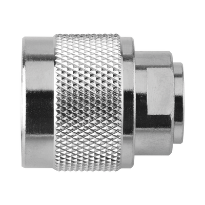 Conector N Macho, Soldable Directo en Cable Semi-Rígido de 0.085", Cables el Grupo SR1, Níquel/ Oro/ Teflón.â€‹