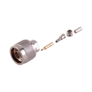 Conector N Macho de anillo plegable para cable RG-174/U, BELDEN 8216.