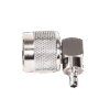 Conector N Macho en A/R de Anillo Plegable para Cables RG-58/U, RG-142/U, Niquel/ Oro/ Teflón. Conector N Macho en A/R de Anillo Plegable para Cables RG-58/U, RG-142/U, Niquel/ Oro/ Teflón.