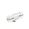 Adaptador Barril en Linea para 50 Ohm, de Conector N Hembra a N Hembra, Plata/ Oro/ Teflón. Adaptador Barril en Linea para 50 Ohm, de Conector N Hembra a N Hembra, Plata/ Oro/ Teflón.