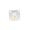 Conector N Hembra para Montaje Frontal en Panel con 4 Perforaciones a 18 mm, Plata/ Oro/ Teflón.