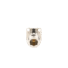 Conector N Hembra de Montaje de Panel con 4 perforaciones a 12.7 mm, soldable.