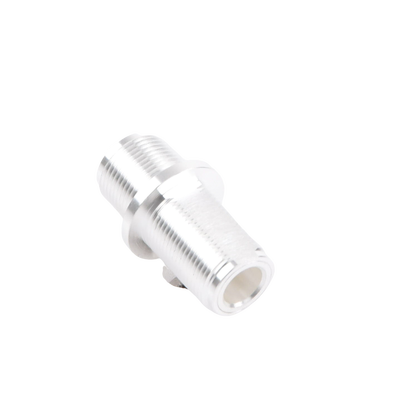 Adaptador Doble N Hembra para Chasis de Montaje Frontal en Doble D Plano y Cuerpo Plateado.